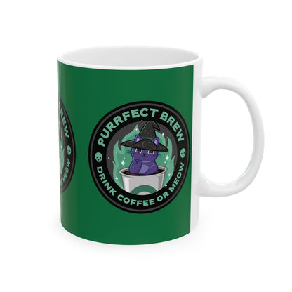 Purrfect Brew Kitty Witch Mug (11oz, 15oz)