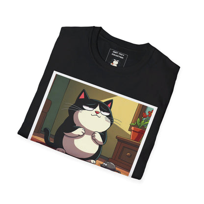 Just Faxy "Mouse Trapped" Tee – A Purrfect Dilemma 🐭🧩