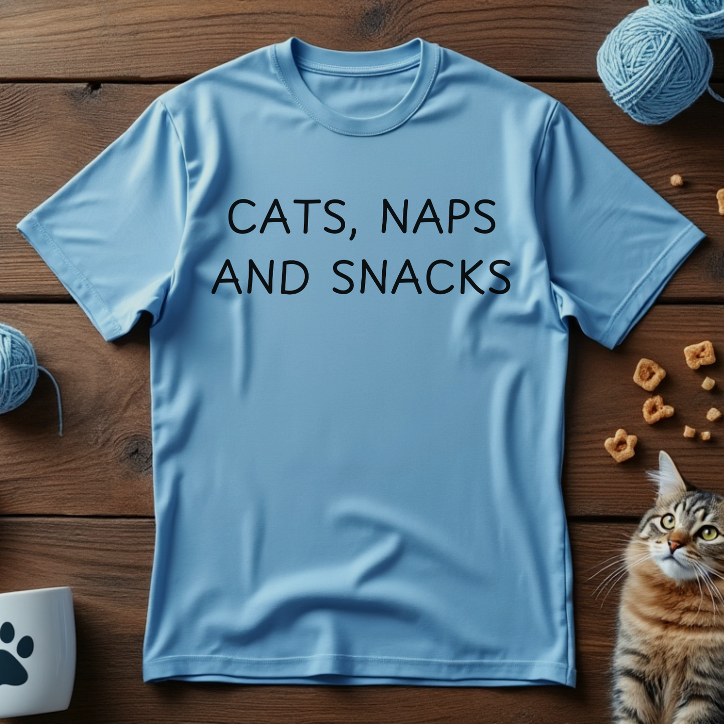 Cats, Naps, and Snacks Unisex Tee