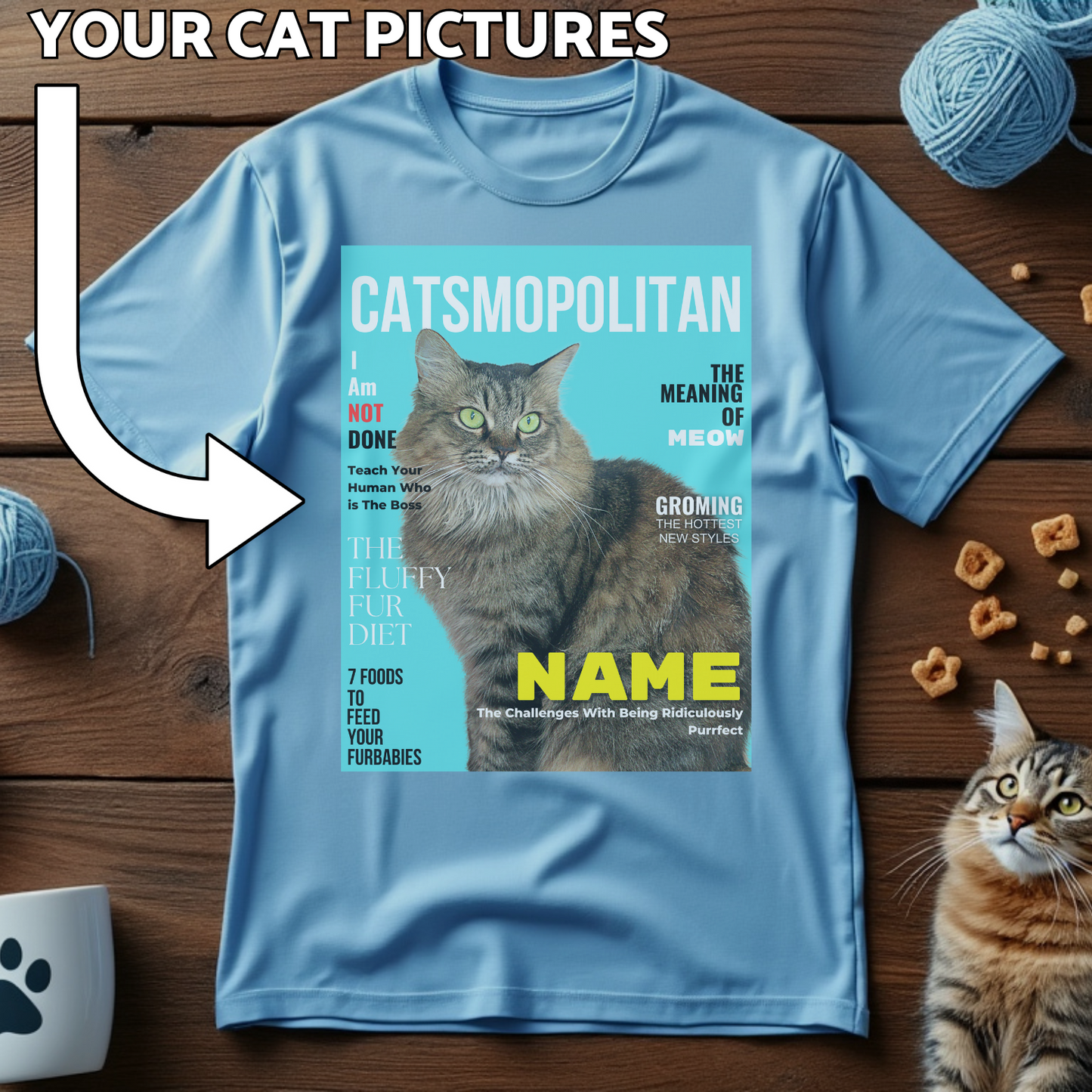 Catsmopolitan Custom Cat Print T-Shirt