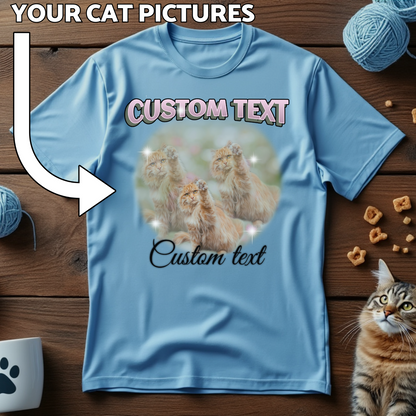 Custom Cat Print T-Shirt