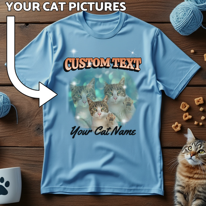 Custom Cat Print T-Shirt