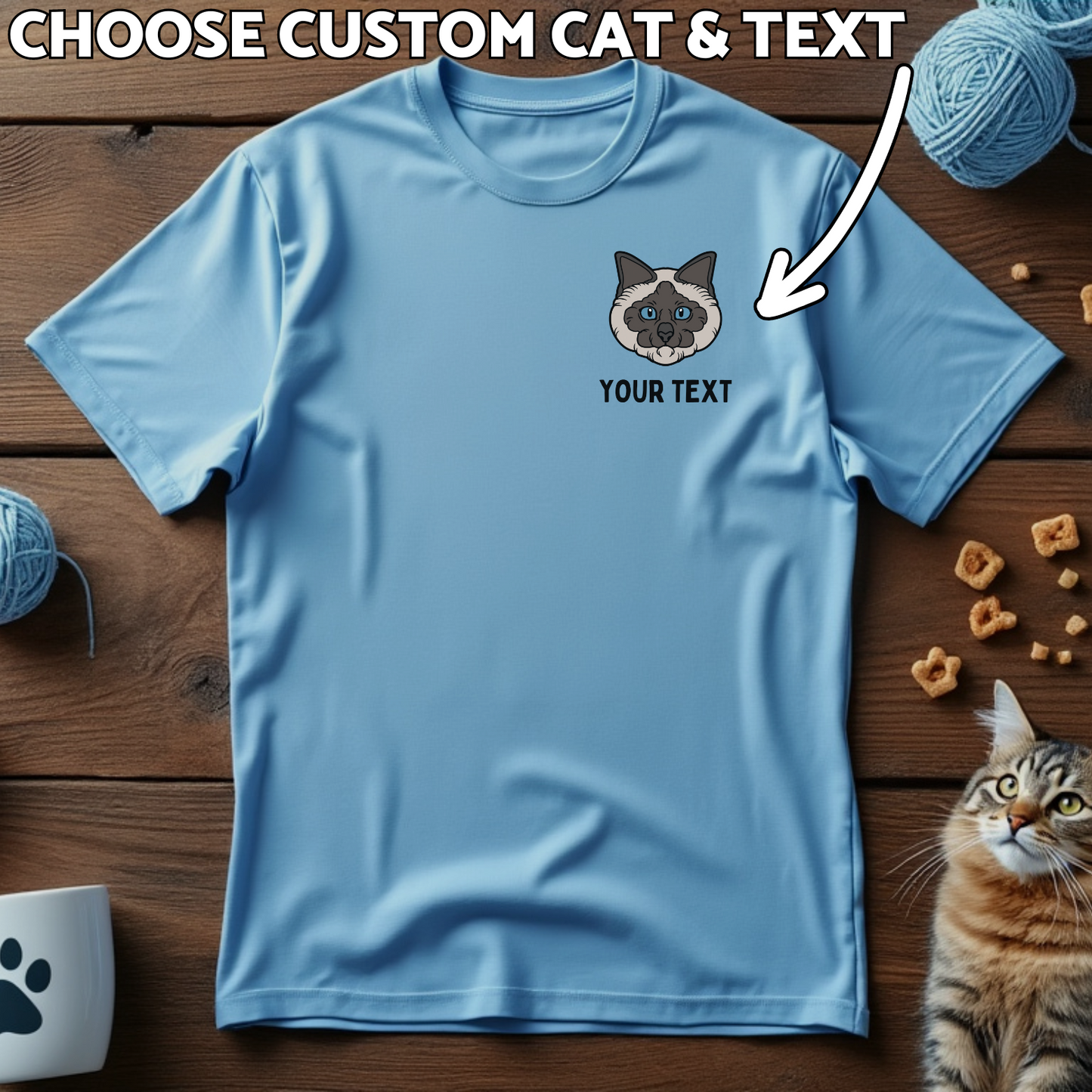 Custom Kitty Face Tee – Your Personalized Purrfect Fit!