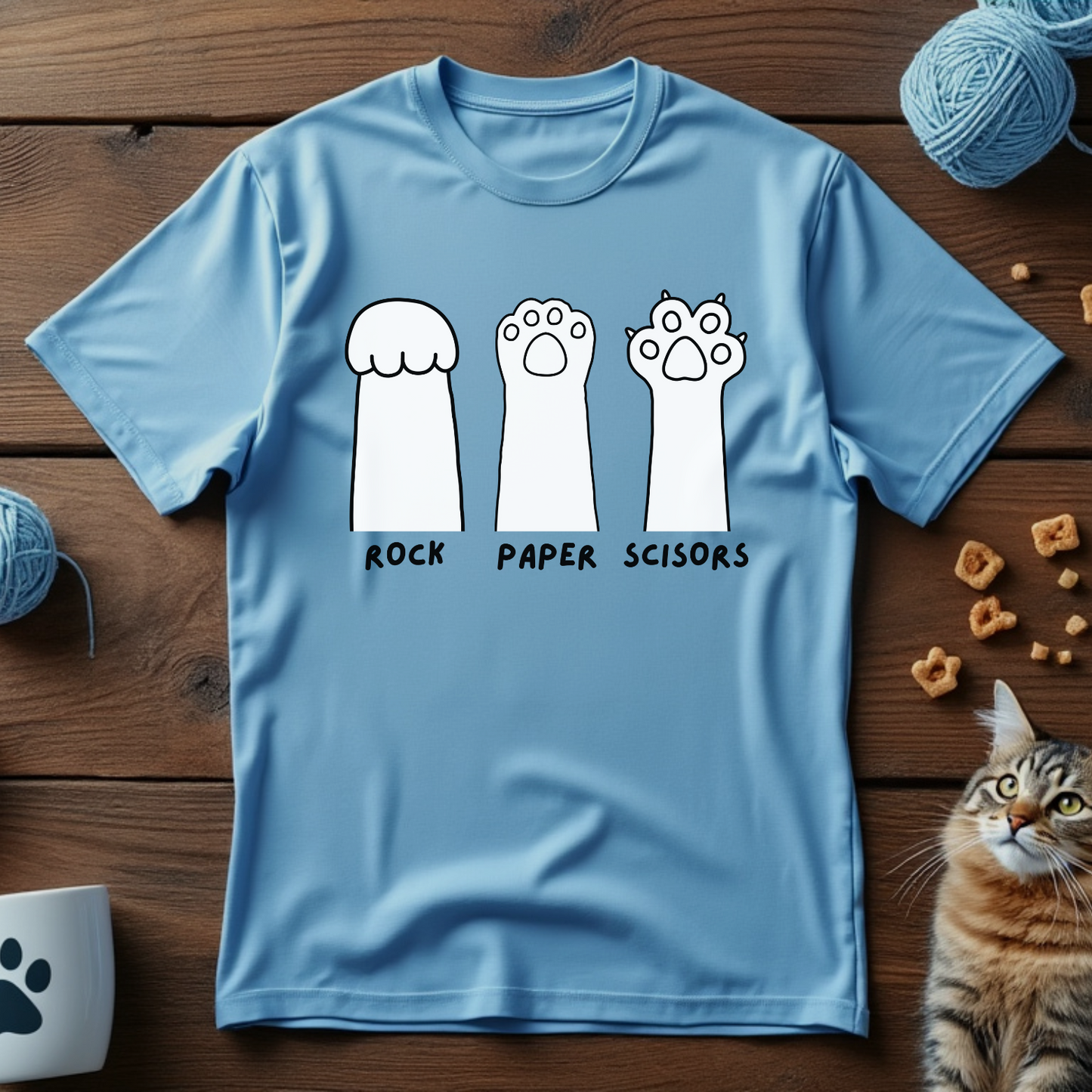 Rock, Paper, Scissors Paws Unisex Tee