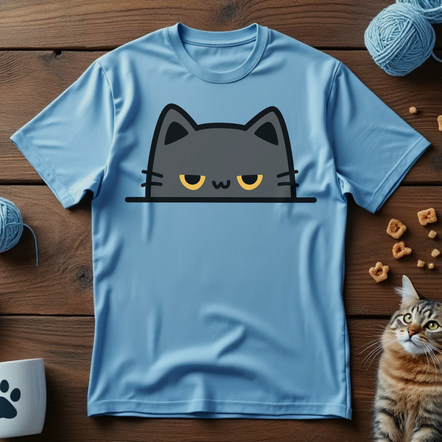 Sneaky Peek Cat Unisex Tee