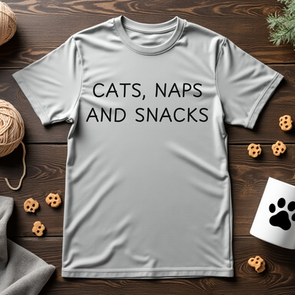 Cats, Naps, and Snacks Unisex Tee