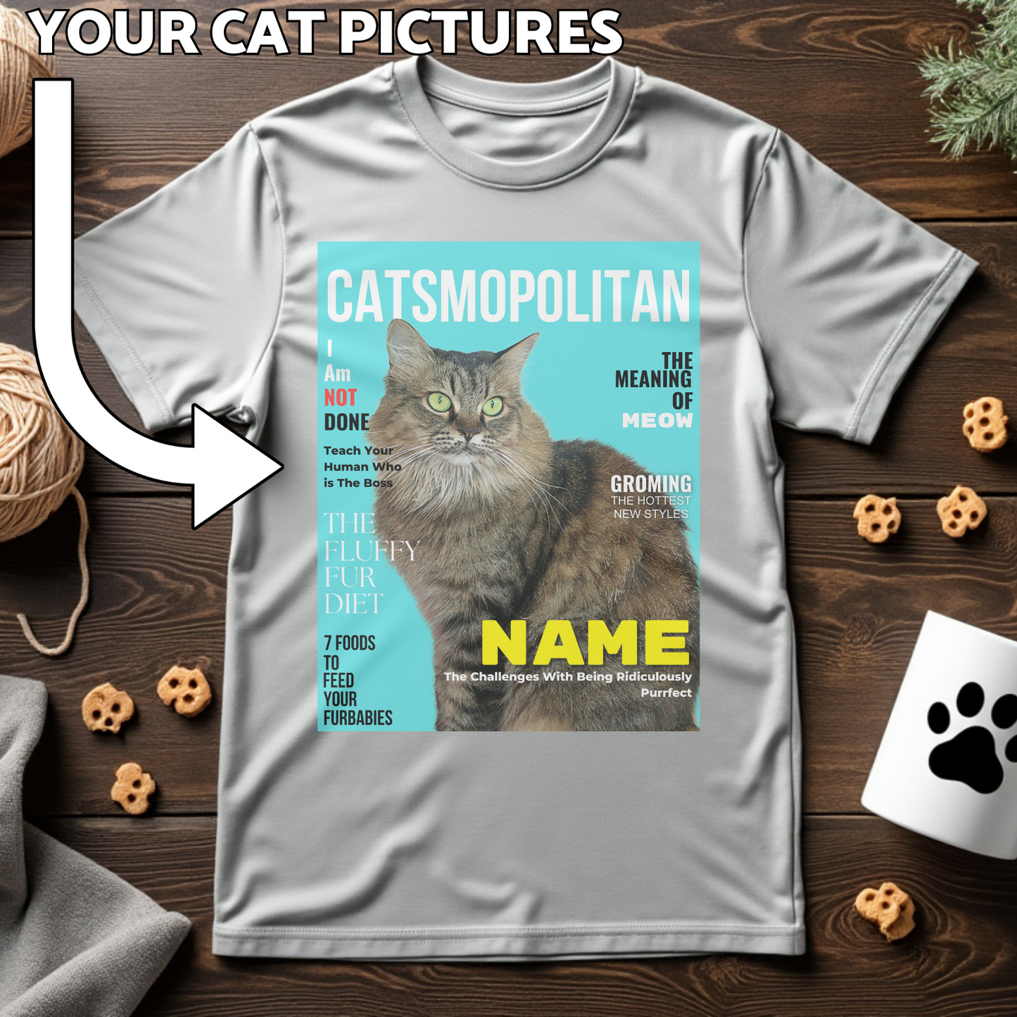 Catsmopolitan Custom Cat Print T-Shirt