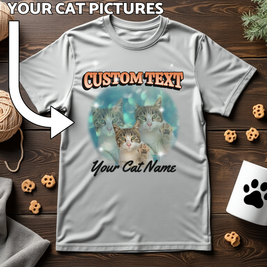 Custom Cat Print T-Shirt