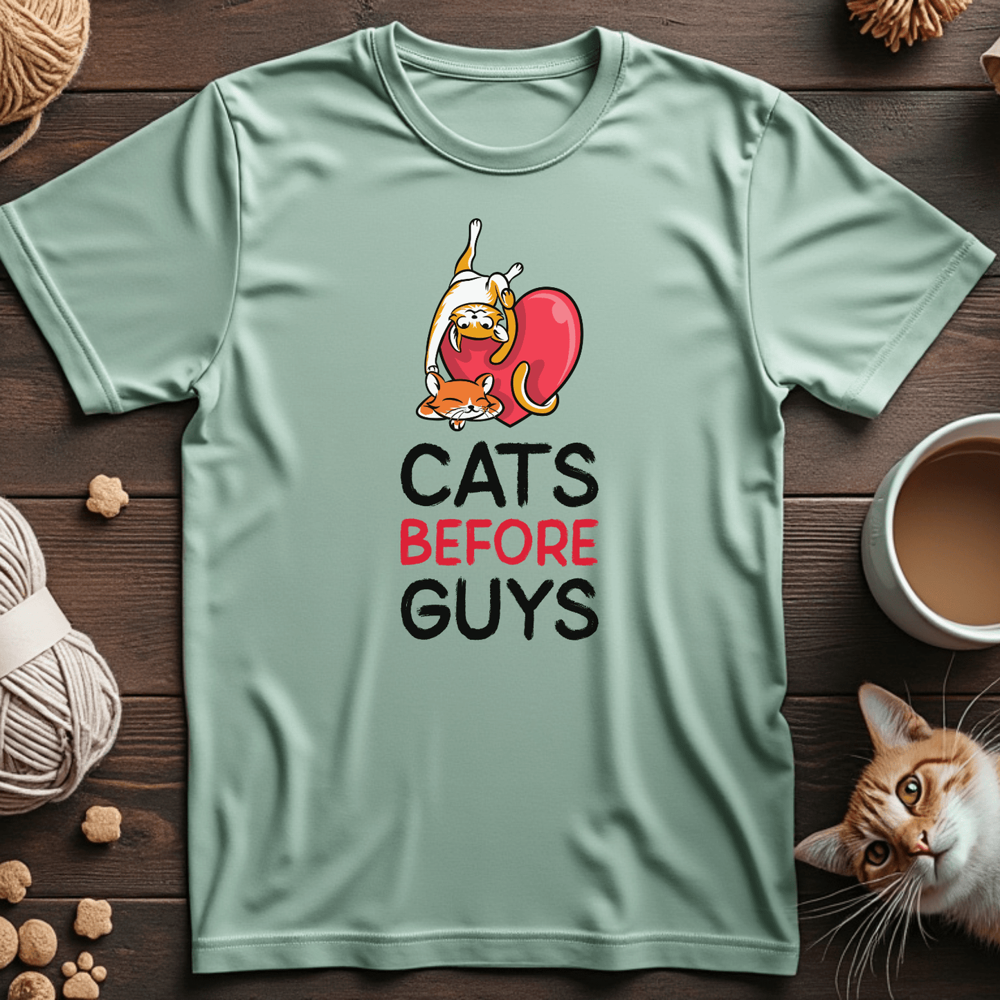 Cats Before Guys Unisex Tee