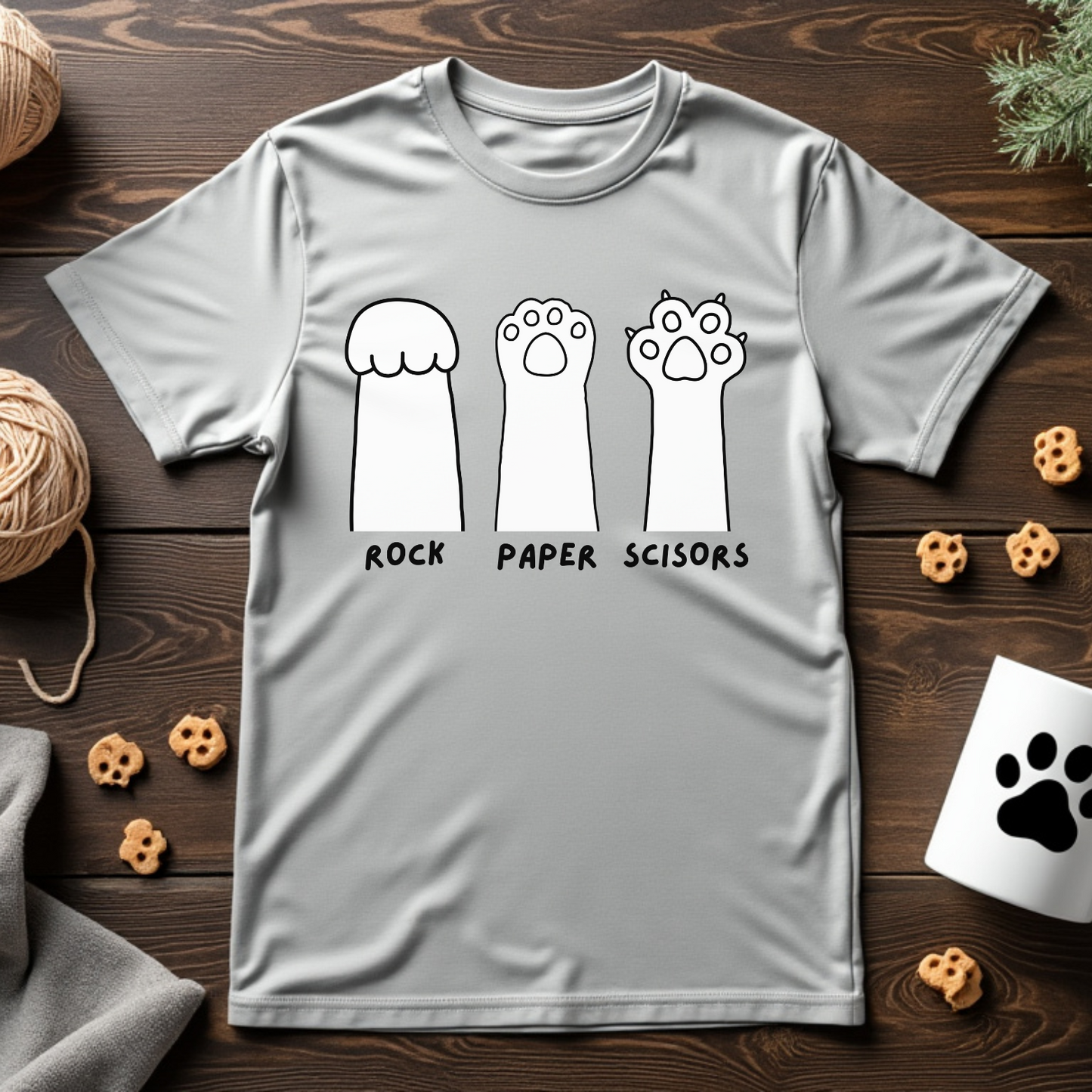 Rock, Paper, Scissors Paws Unisex Tee