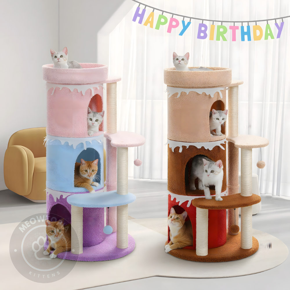 Kitty Multi-Level Cake Cat Tree Condo