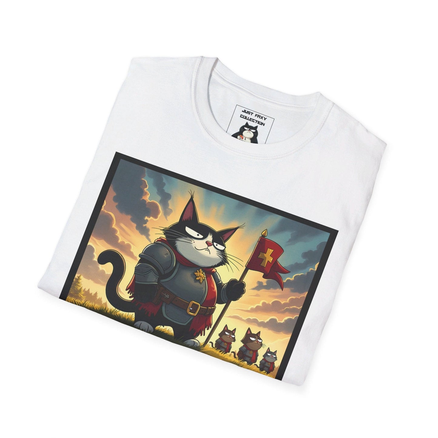 "Faxy the Brave" Tee – A Knight’s Tail of Courage and Sass 🛡️🐱