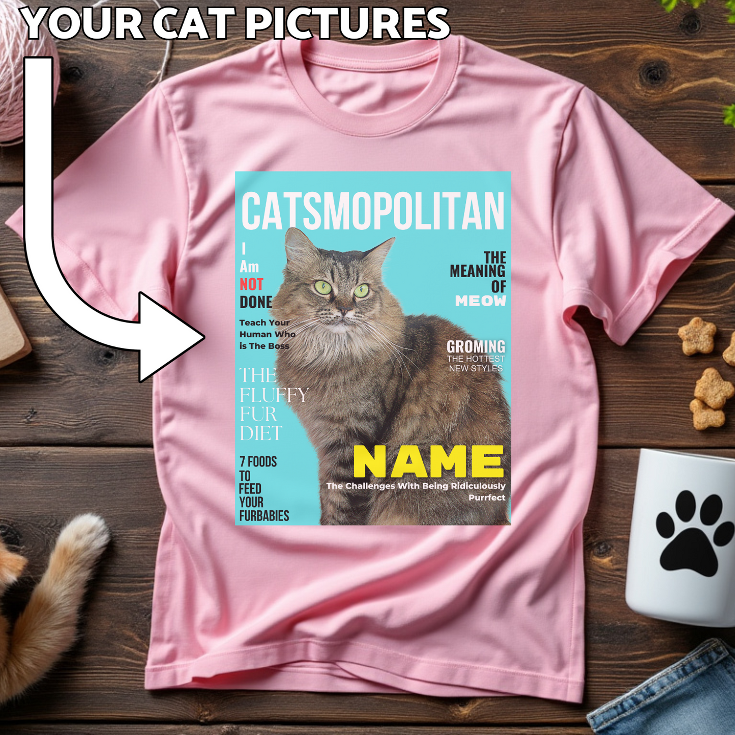 Catsmopolitan Custom Cat Print T-Shirt