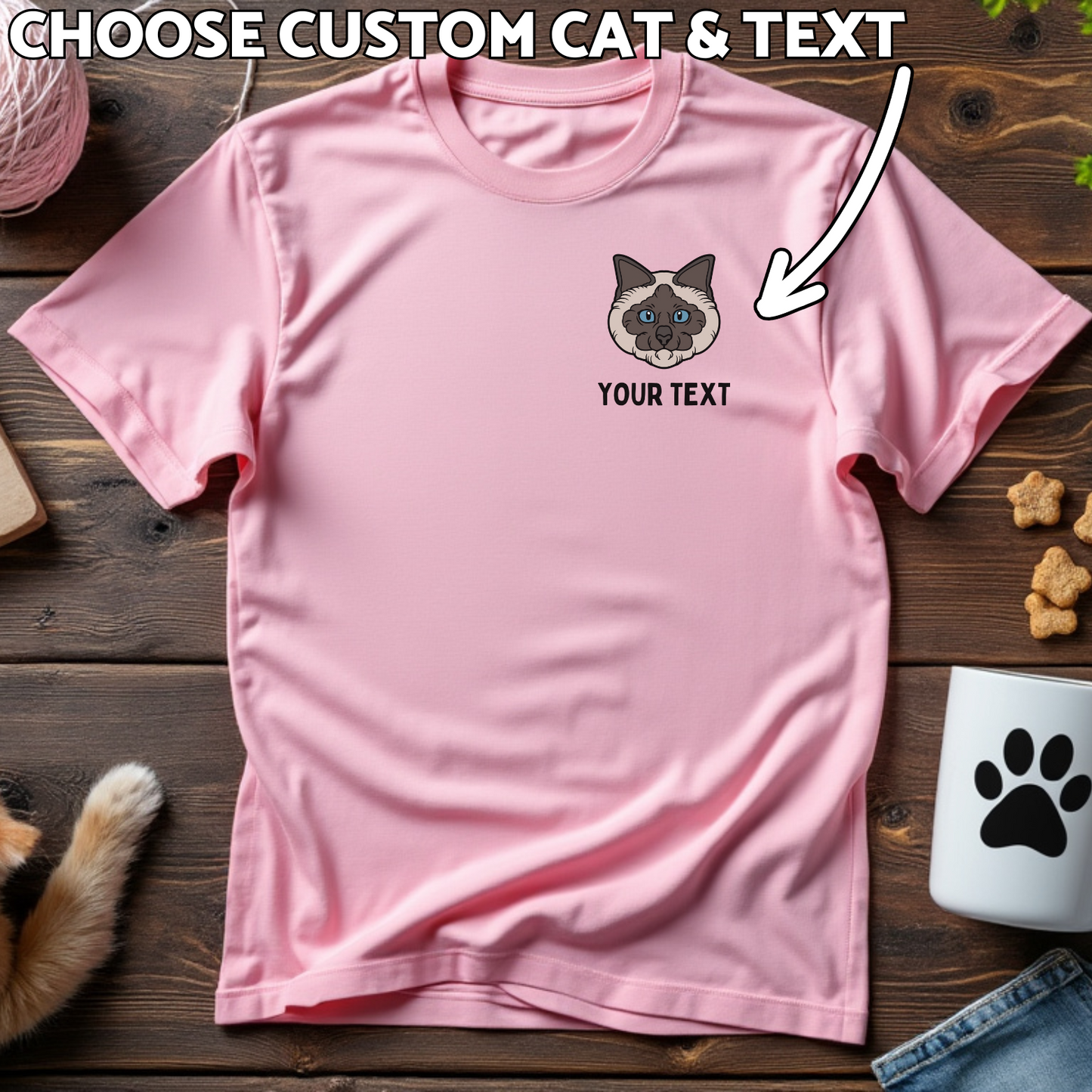 Custom Kitty Face Tee – Your Personalized Purrfect Fit!