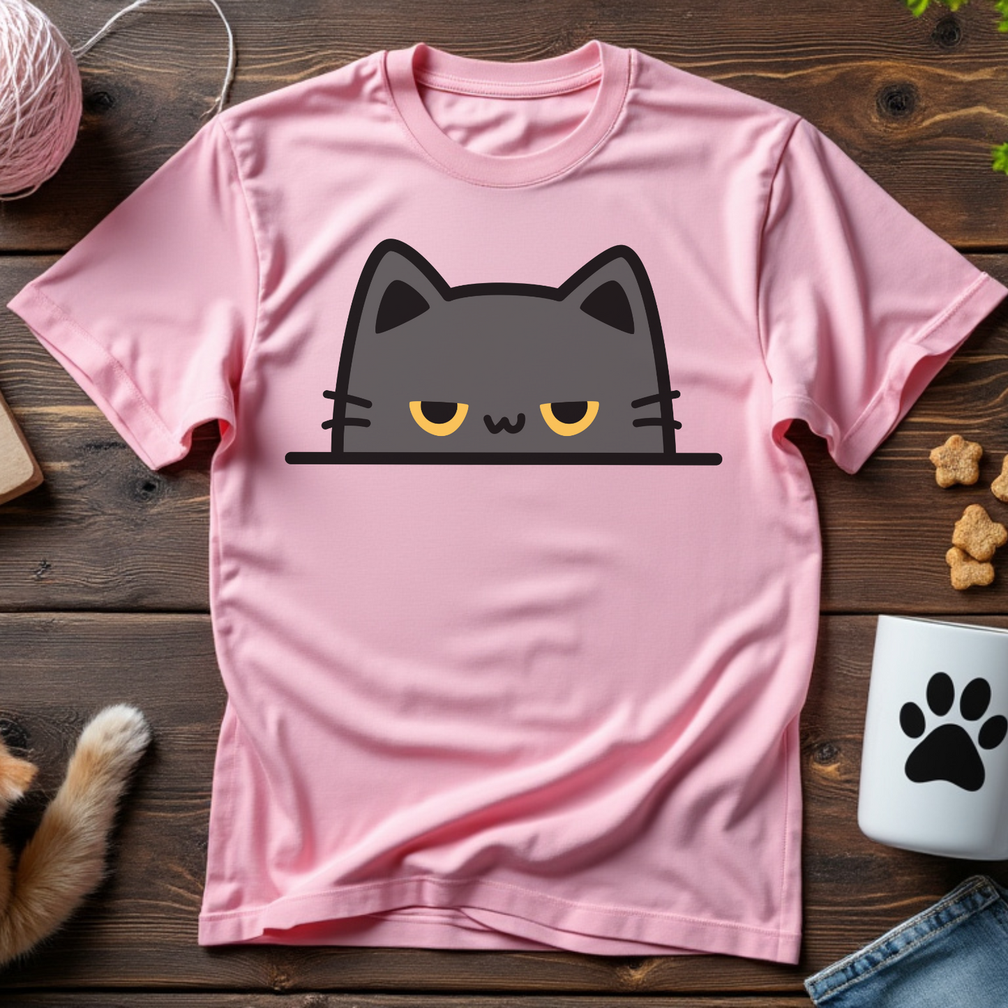 Sneaky Peek Cat Unisex Tee