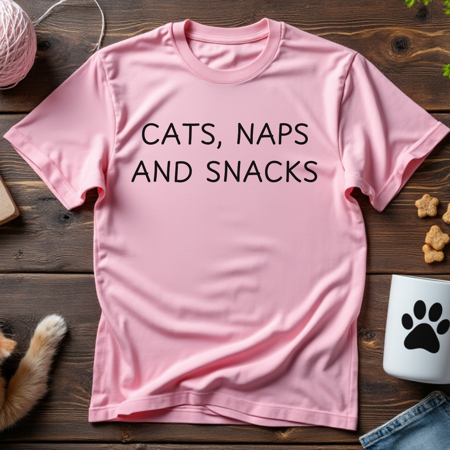 Cats, Naps, and Snacks Unisex Tee