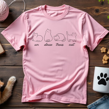 Un, Deux, Trois, Cat Unisex Tee