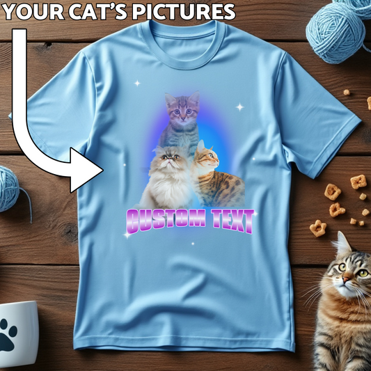 Custom Cat Print T-Shirt