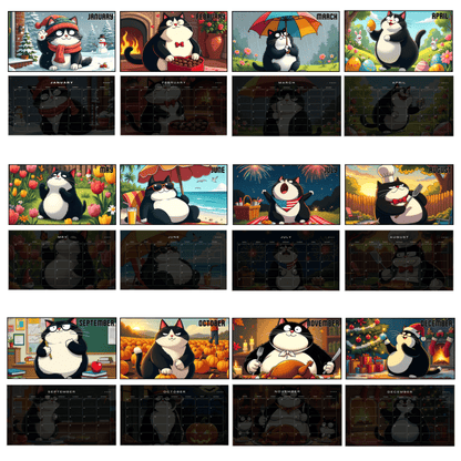 Faxxy Black 2024 Calendar - Digital Download
