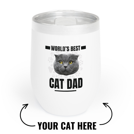 World's Best Cat Dad Wine Tumbler