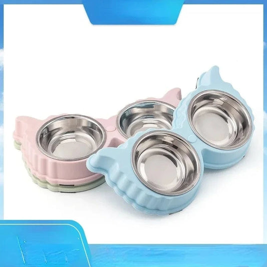 Pet Cute Plastic Food Water Bowls for Cats Dog Dishes Feeder and Drinker  Eating Bowls Things Home Items Pet Supplies