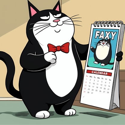 Faxxy Black 2024 Calendar - Digital Download