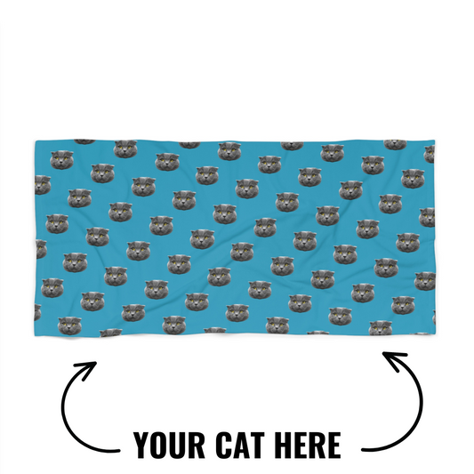 Meowtopic Print Your Pet and Customize Collection - Custom Beach Towel